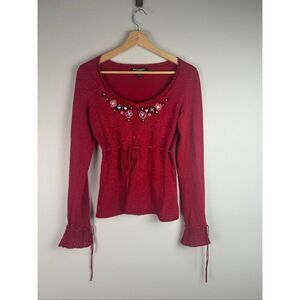 Vintage Y2K Betsey Johnson Button Front Cardigan Sweater